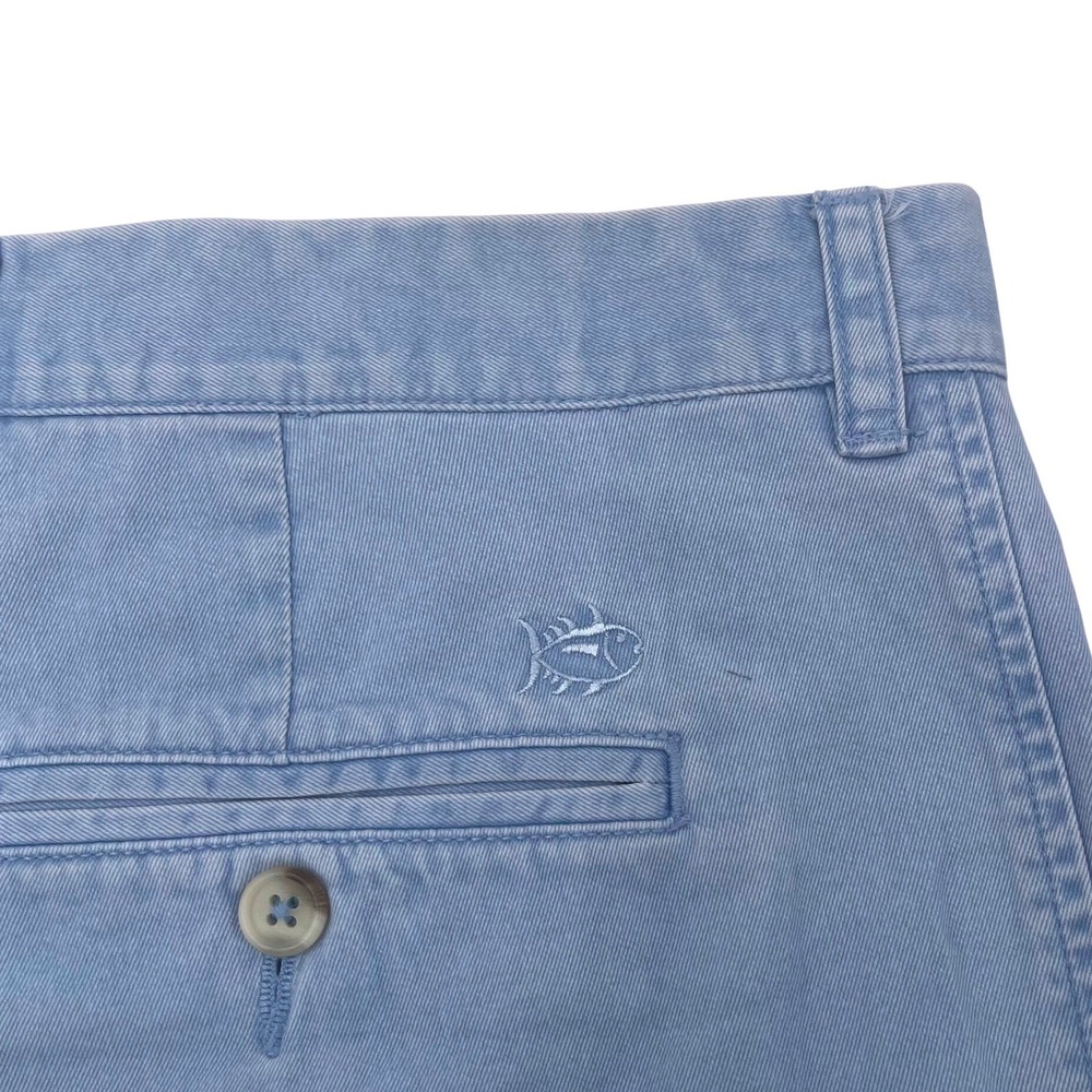 Southern Tide Mens The Skipjack Chino Shorts Light Blue Pima Cotton Modal 35